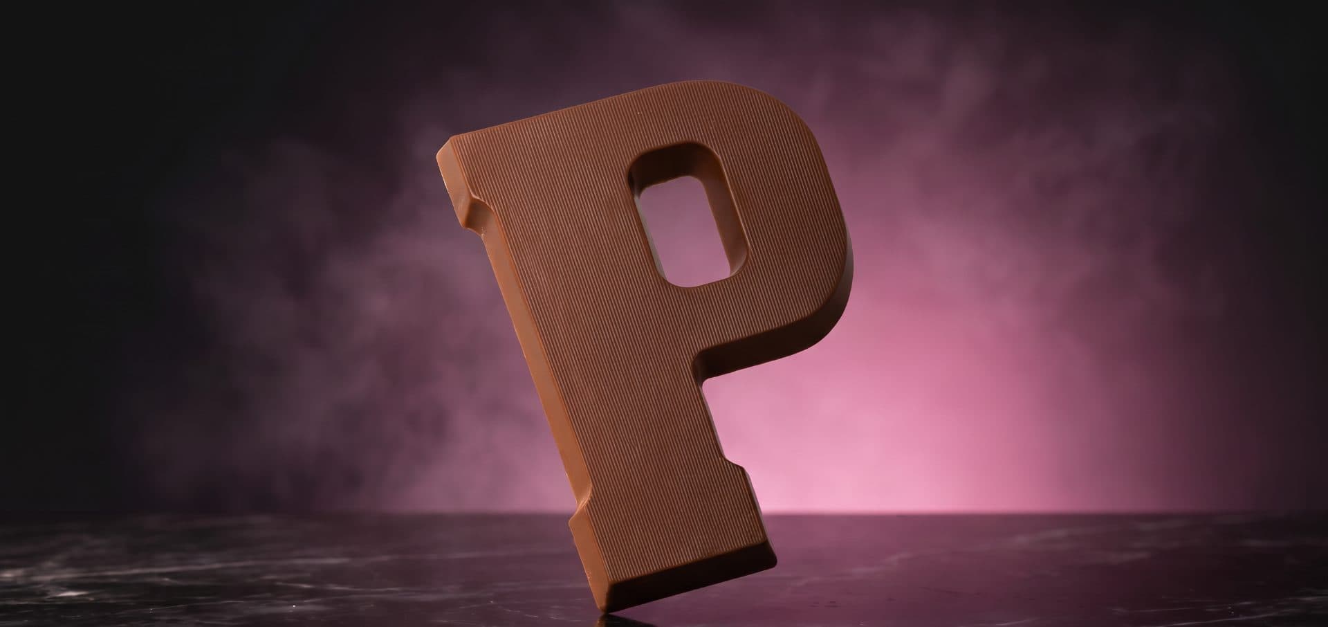 Klassieke chocoladeletter P