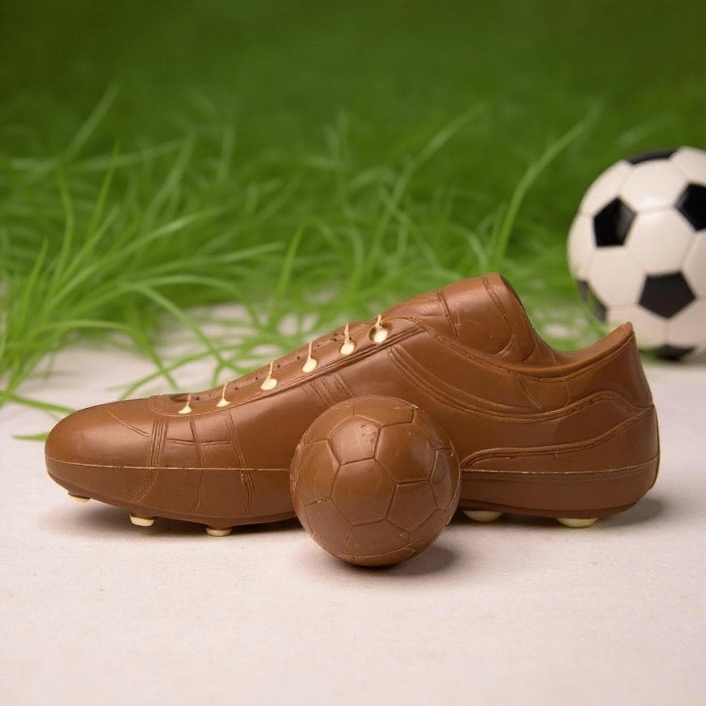 Chocolade voetbal schoen